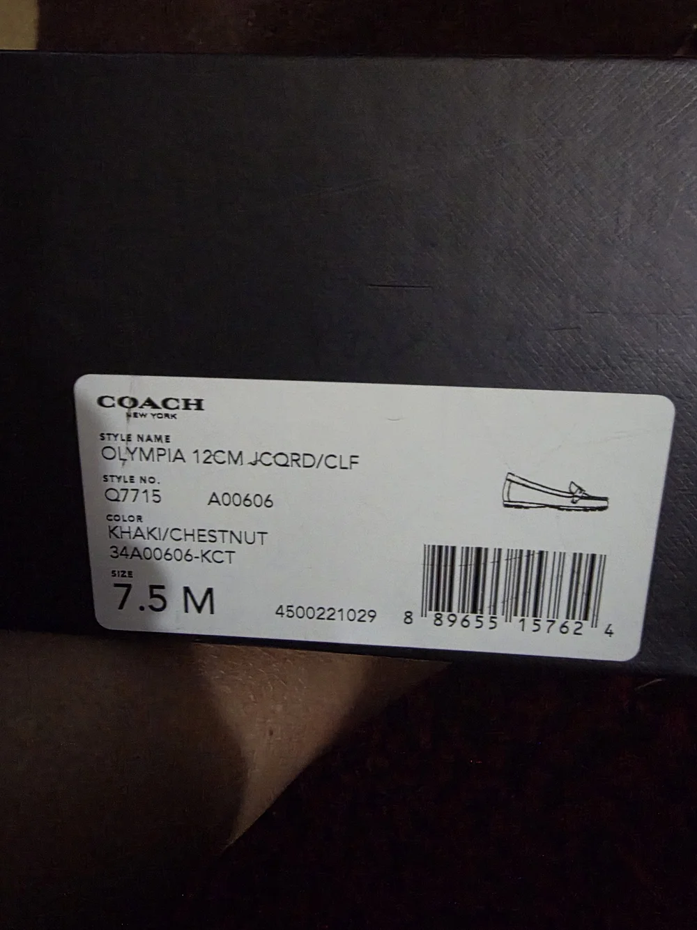 Coach Womens Signature Logo Loafers in Black/Tan